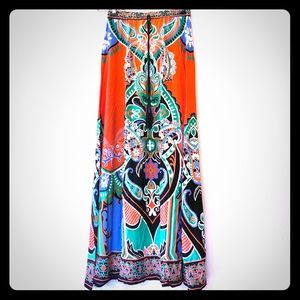 Forever 21 Bohemian style A-line Maxi Skirt A21